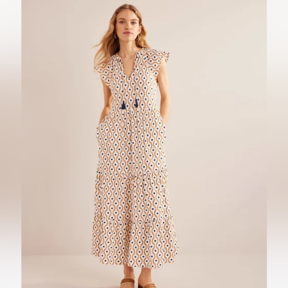 Boden Tiered Jersey Midi